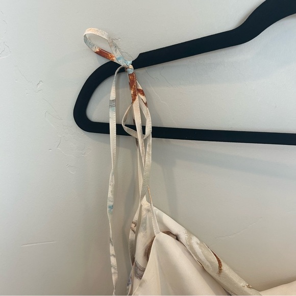 Women’s Top Shop Square Neck Tie Shoulder Cami Slip Dress, Floral, 8 - Picture 3 of 5